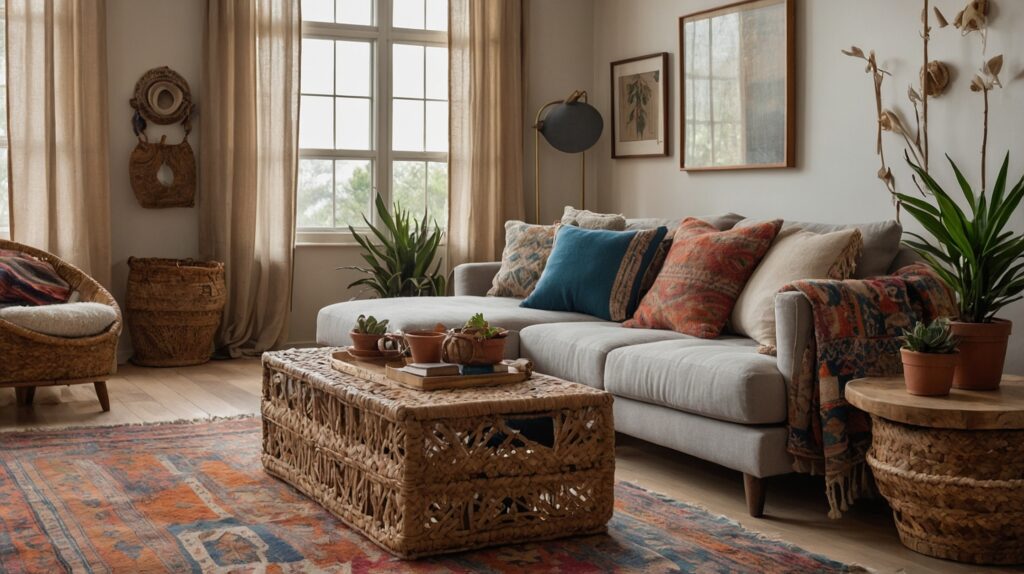 Boho decor Layer Textiles for a Cozy Effect