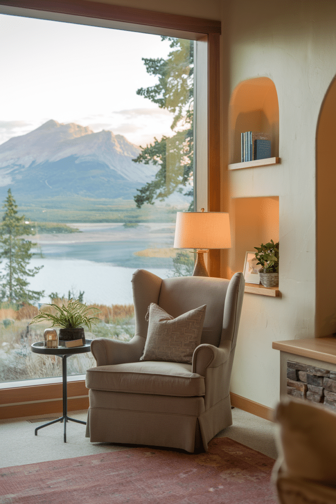 Cozy reading nook with a view 