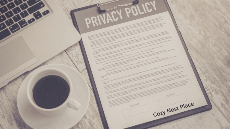 Privacy Policy cozy nest place