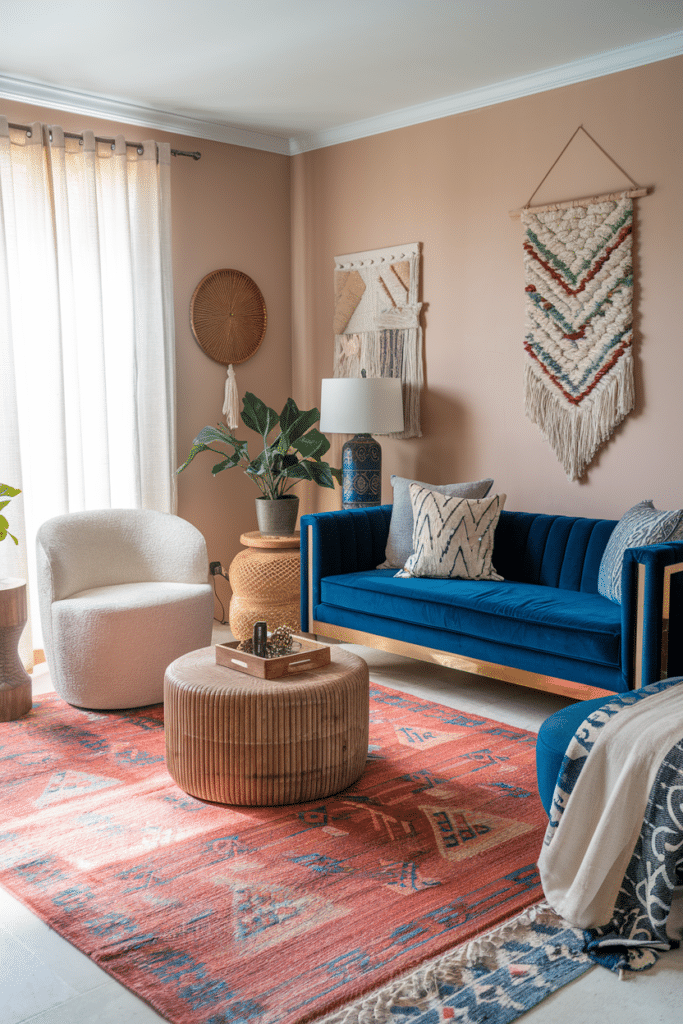 boho living room Eclectic Furniture Arrangements