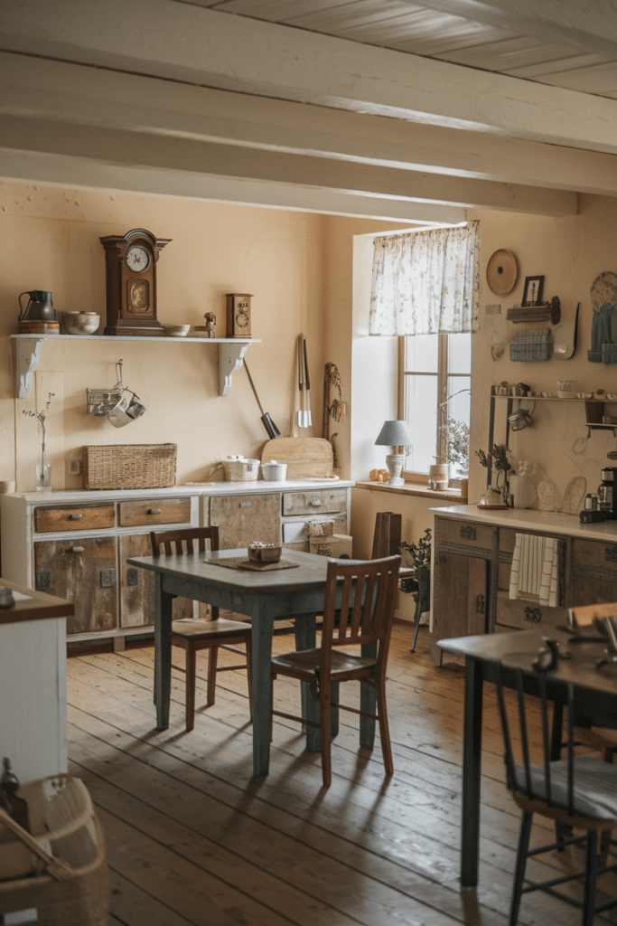 Farmhouse kitchen with Antique Accents