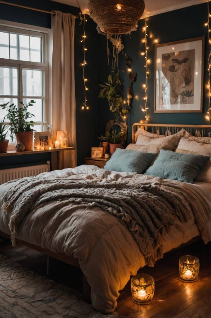 Boho Bedroom Charming Fairy Lights