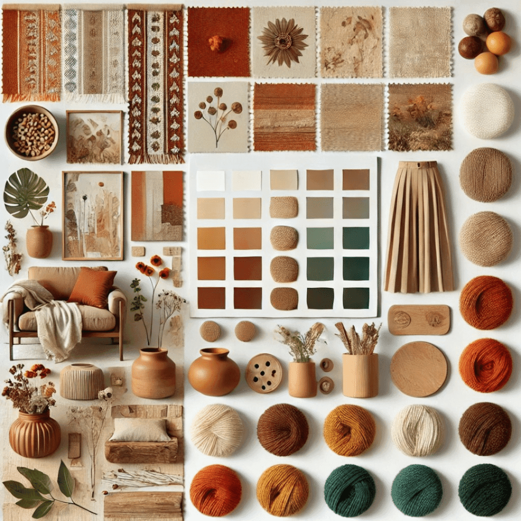 DIY boho decor warm tones color palette