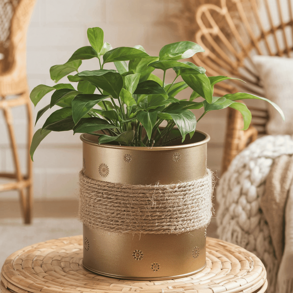 diy boho decor Upcycled Coffee Tub Planters